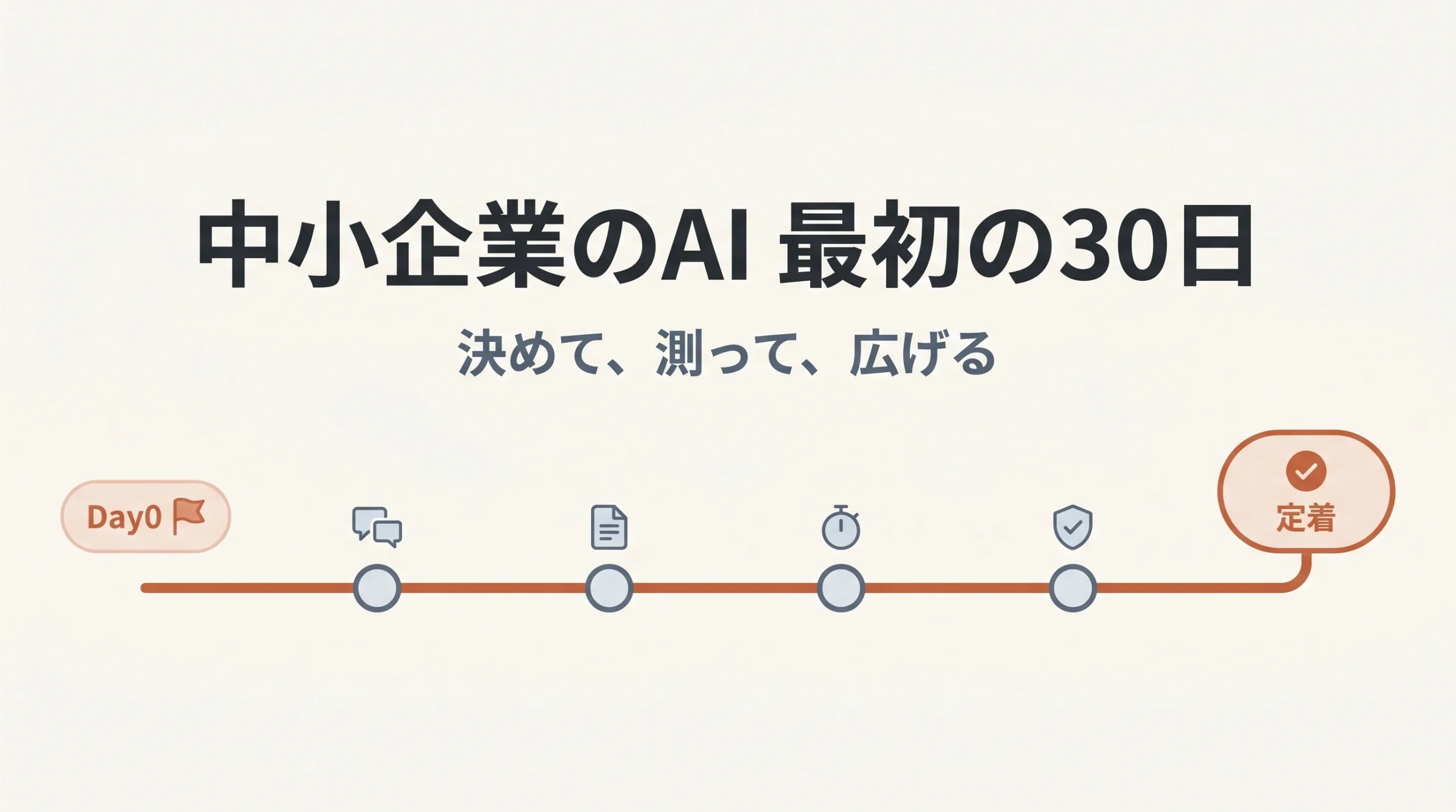 中小企業がAIを何から始めるべきか｜経営者が最初の30日で取り組む導入ロードマップ