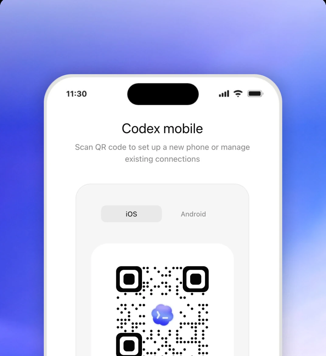 スマホからCodexに接続する画面