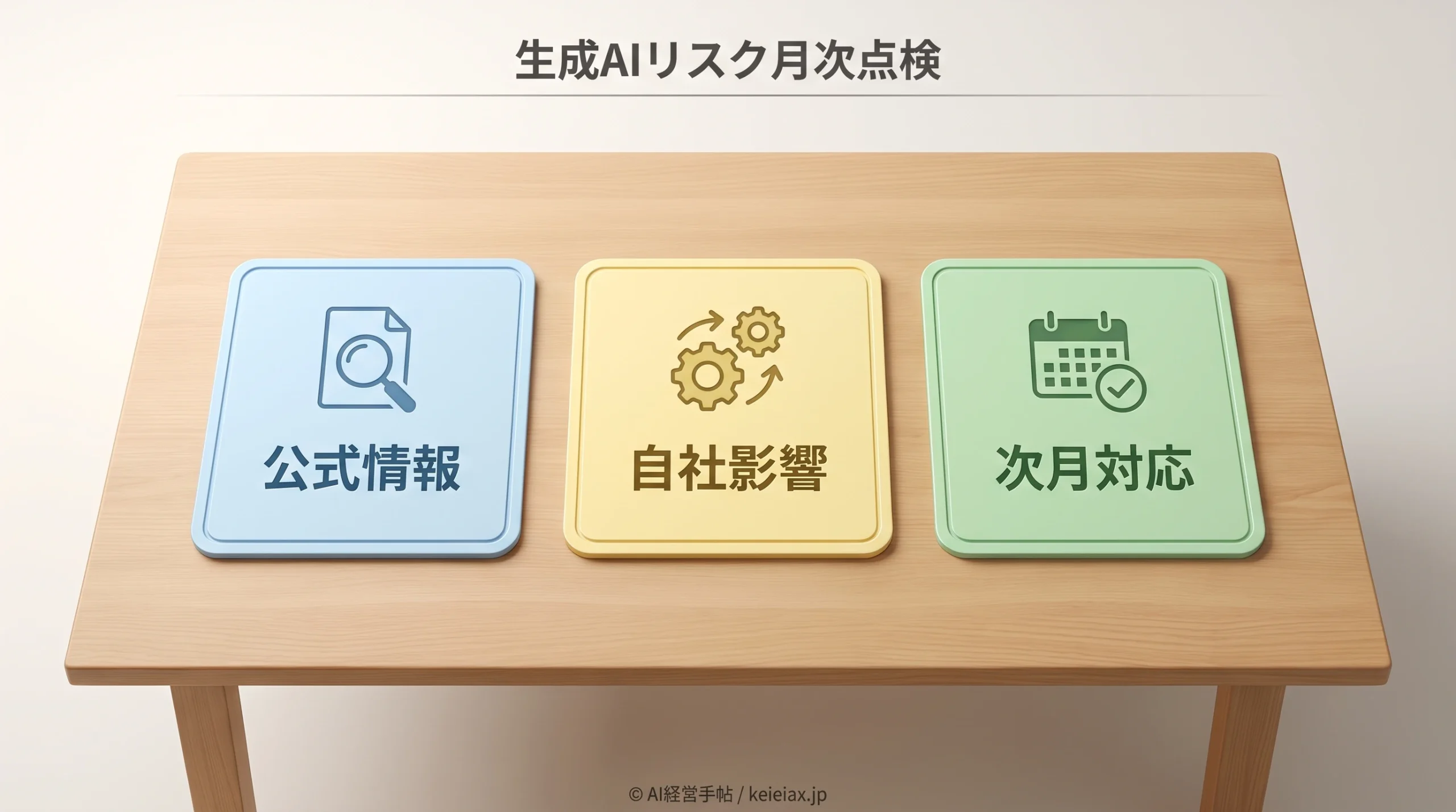 生成AIリスクの月次点検を現場任せにしない 公式情報を経営会議へ上げる3項目
