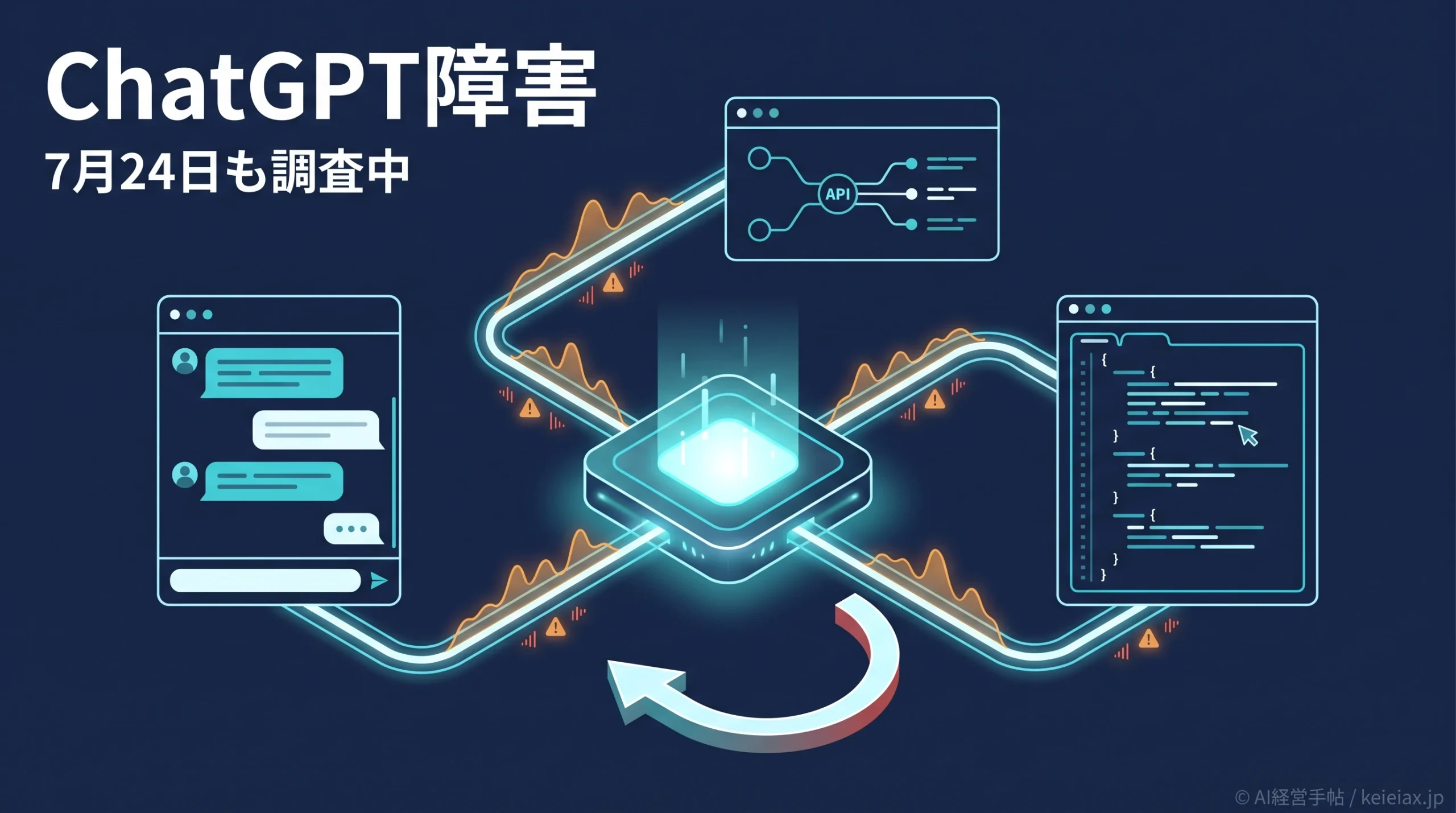 ChatGPT障害が7月24日に再発　API・Codexにも広がった影響と復旧状況