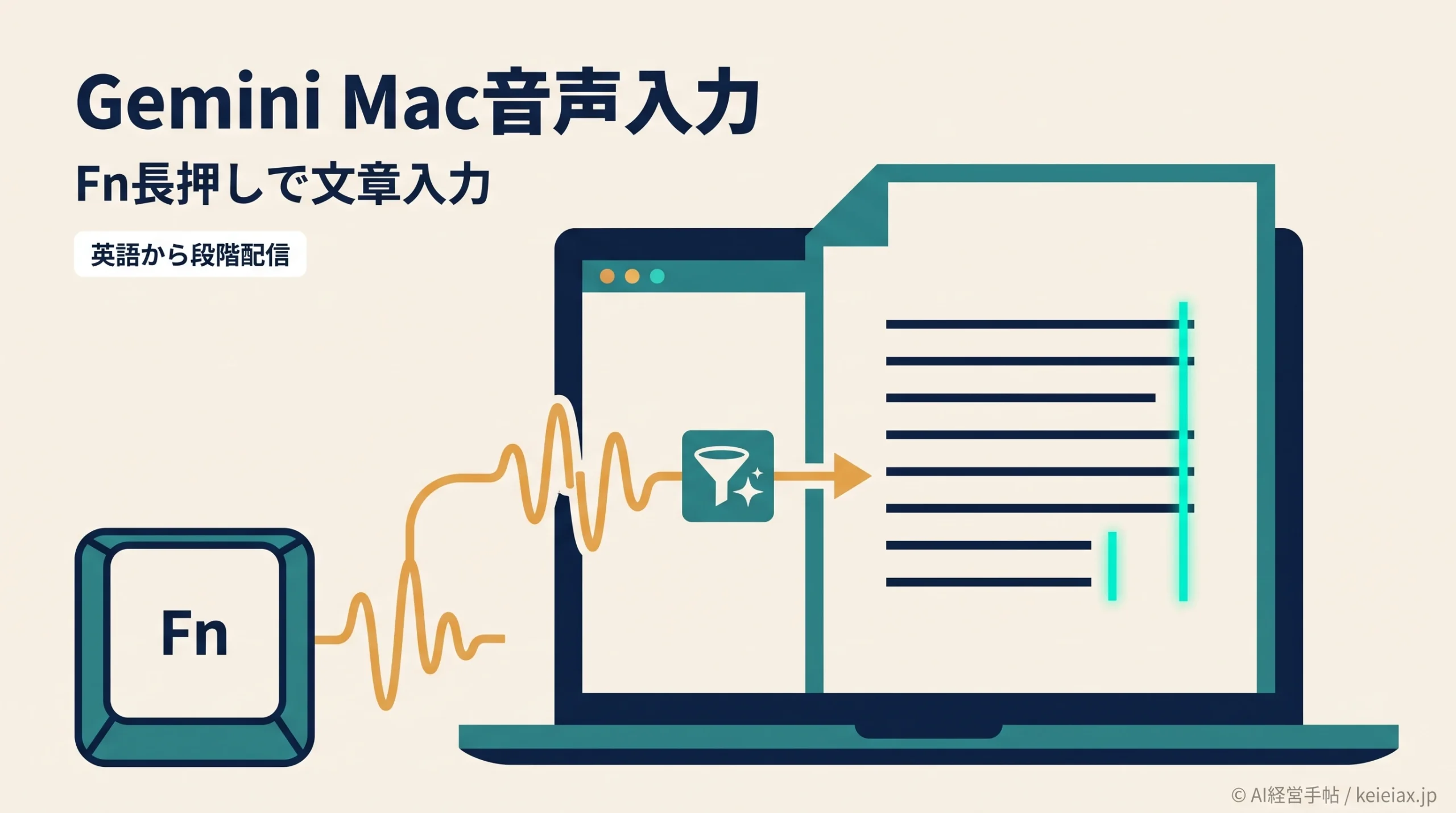 Gemini for Macの音声入力が登場！Fn長押しで全アプリに文章を入れる新機能