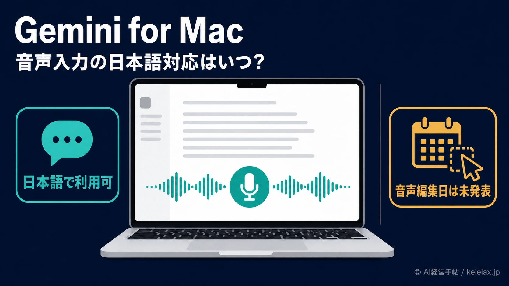 Gemini for Macの音声入力は日本語にいつ対応？英語限定からの展開を予想