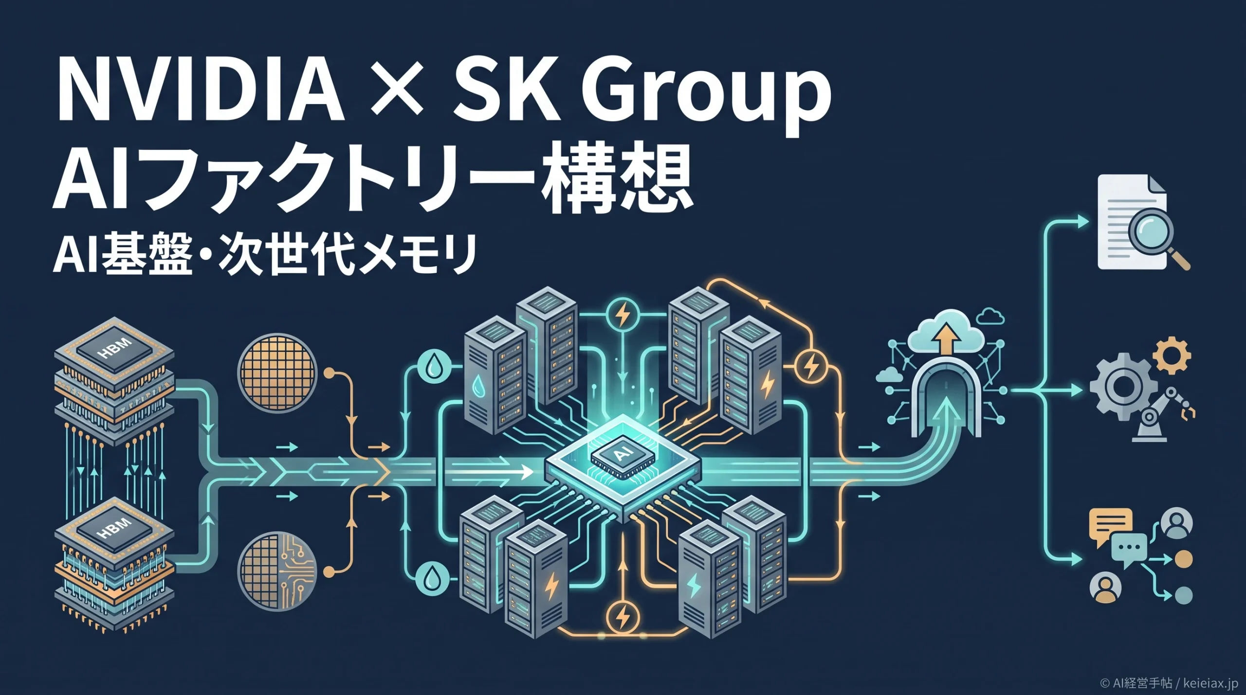 NVIDIAとSK Groupが5,000億ドル超のAI構想を発表【2GWのAIファクトリーと次世代メモリ】