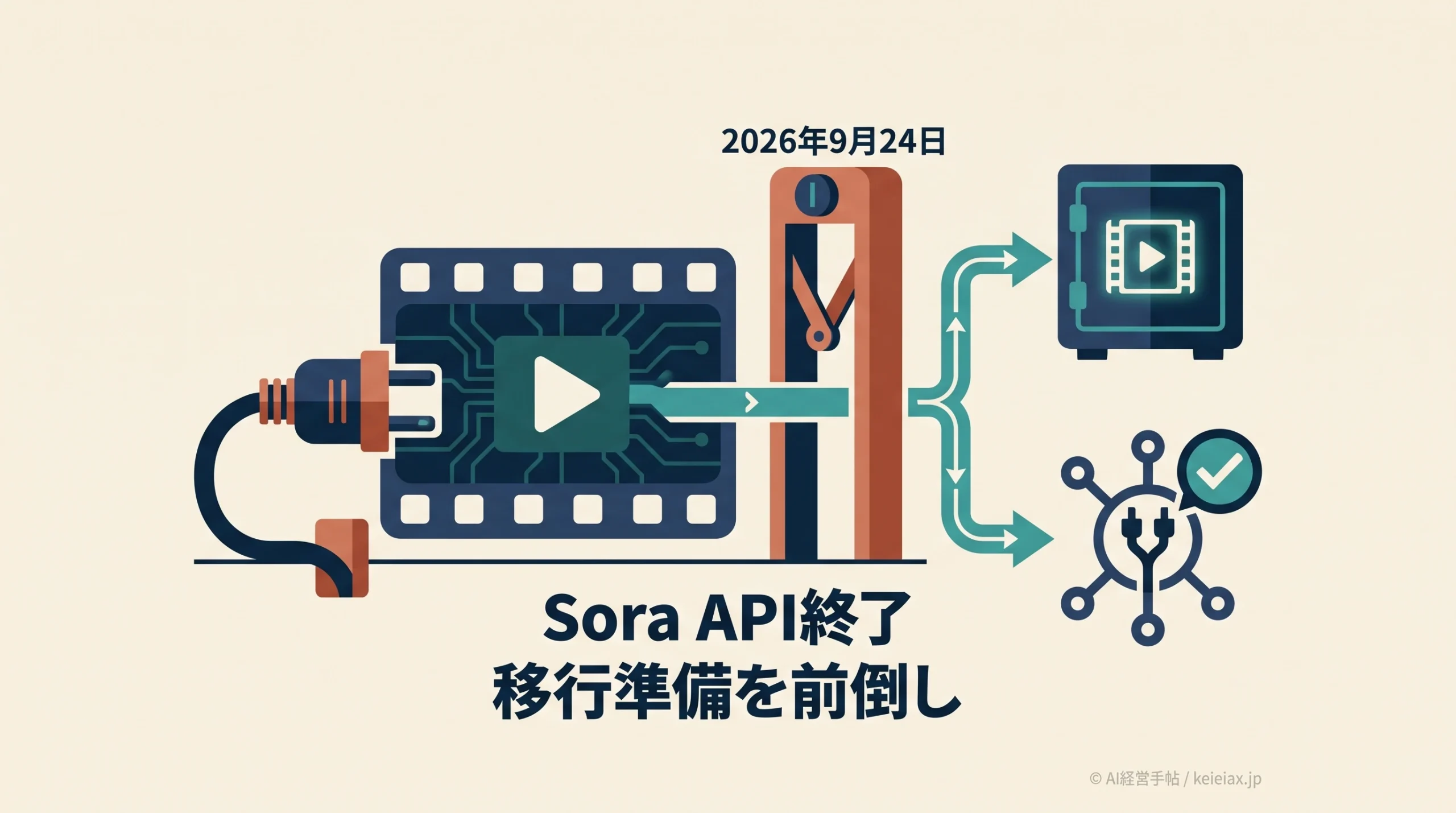 Sora APIは2026年9月24日に終了【いつまで使えるか公式日程を解説】