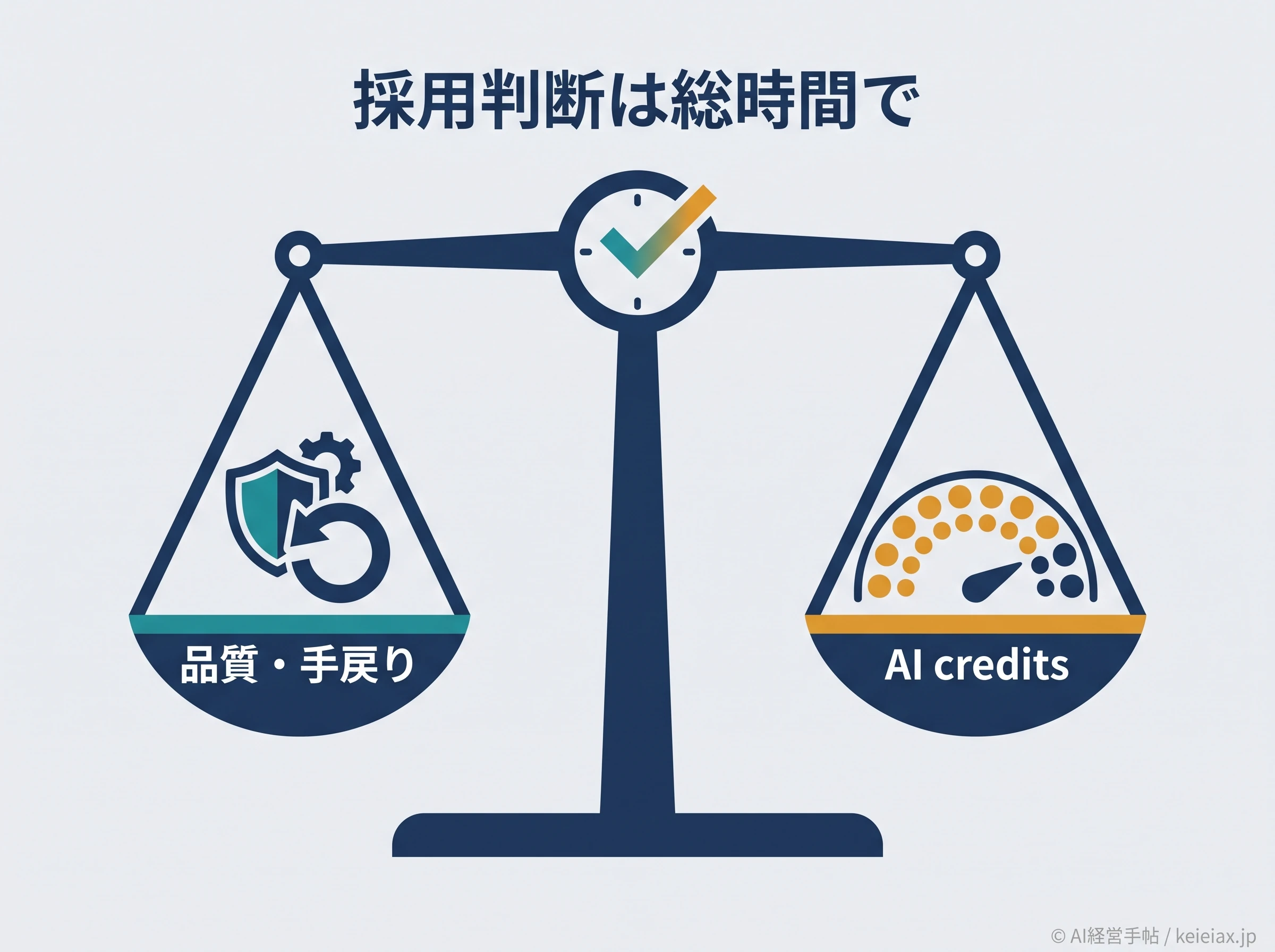 品質とAI creditsの判断天秤