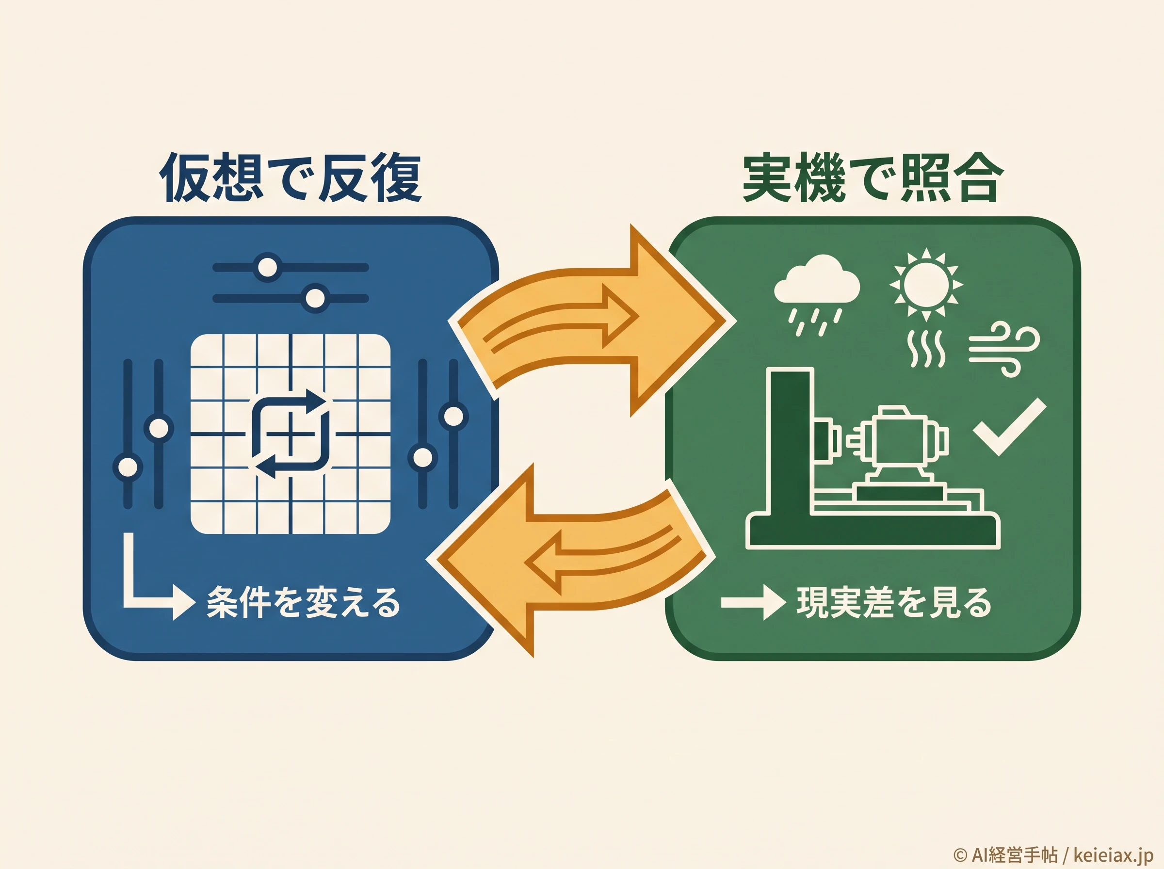 仮想検証と実機試験の役割