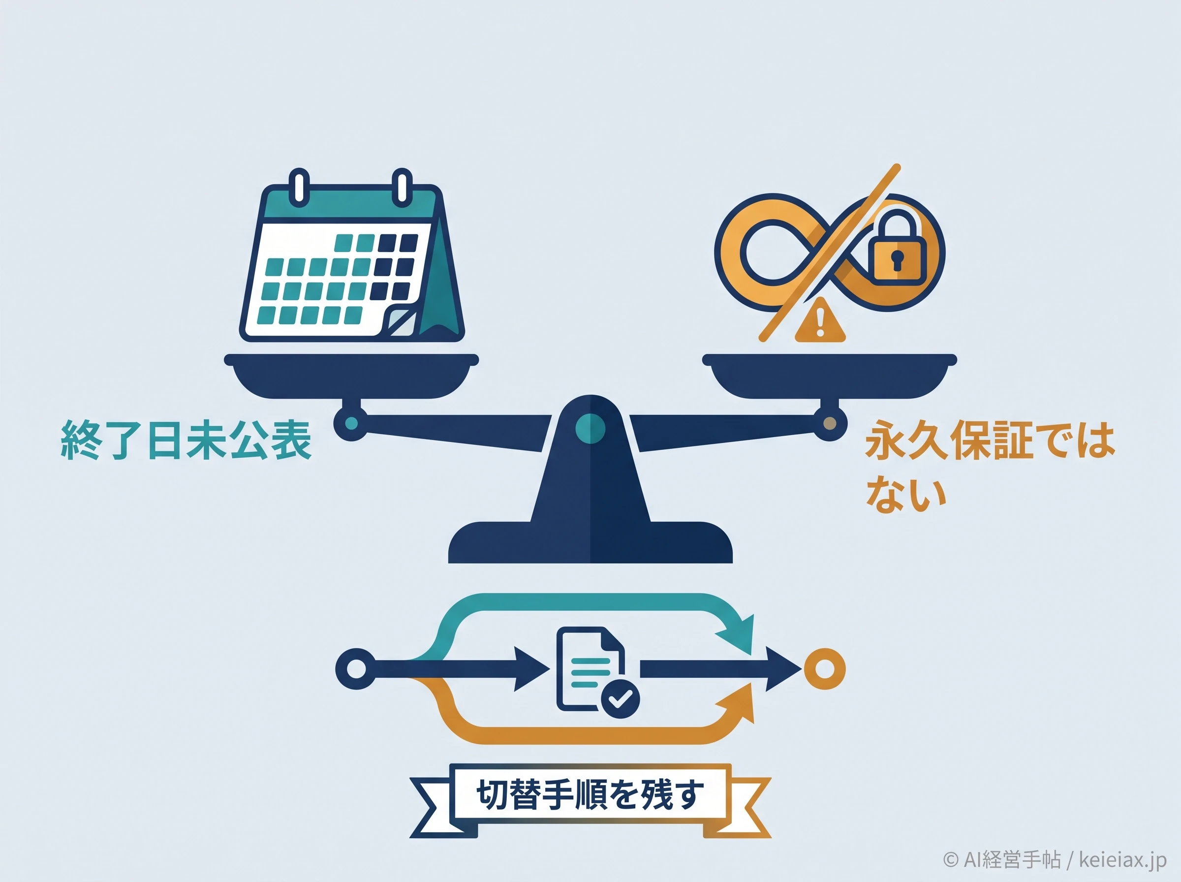 終了日未公表と永久保証の違い