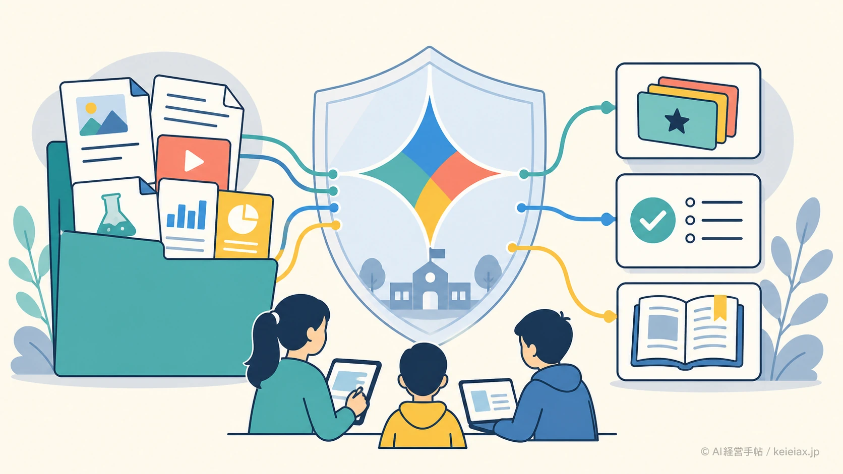 Google ClassroomのGeminiが小中高生へ拡大　授業資料からクイズを作る新機能