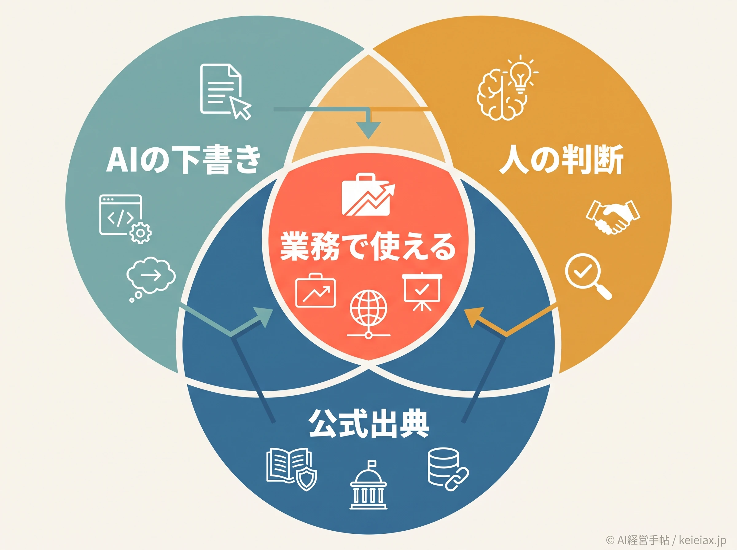 AI下書きを業務資料に変える条件