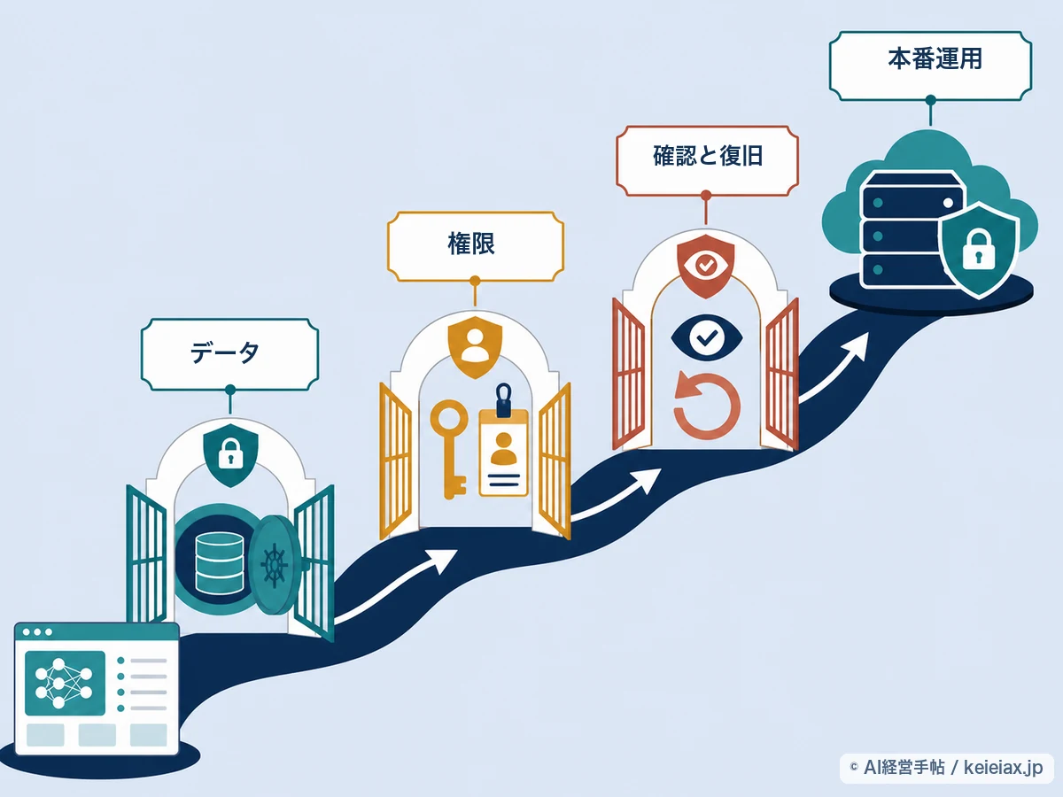 本番前に通る三つの安全関門
