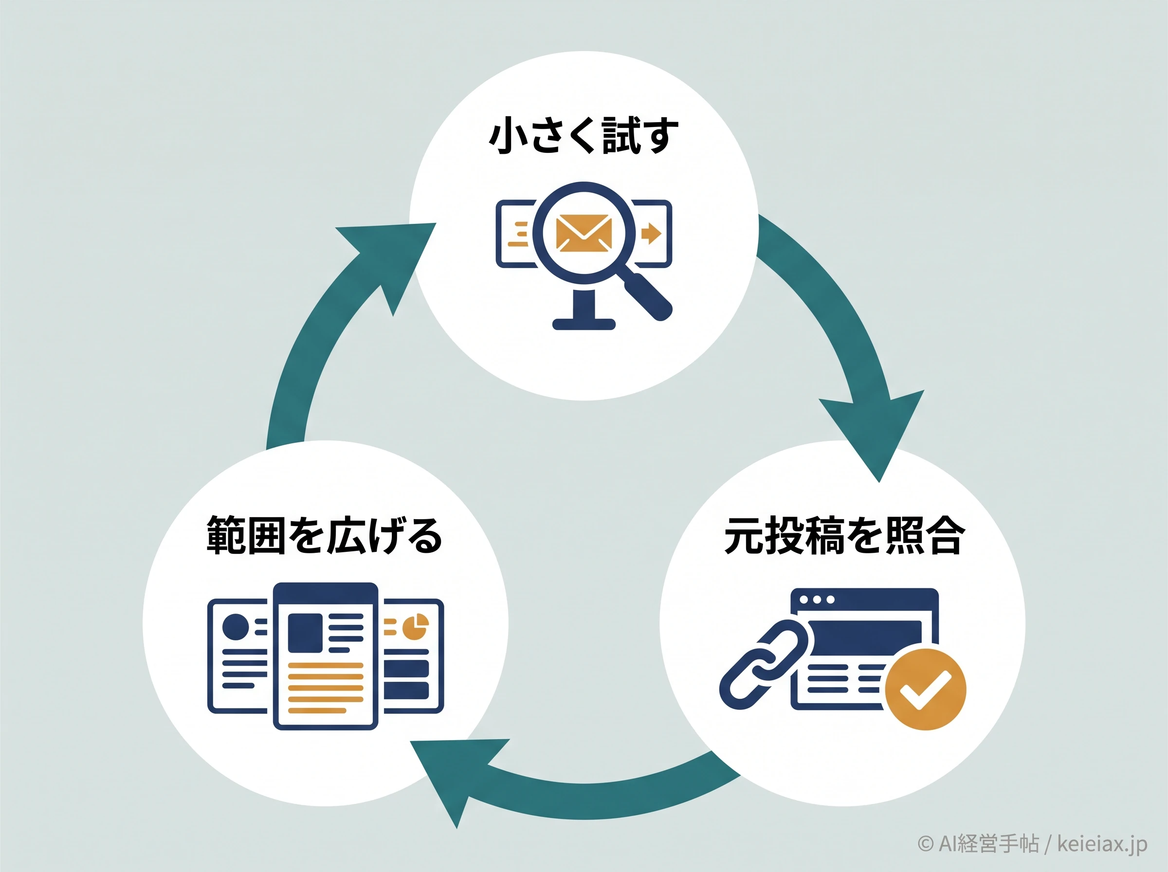 X連携を小さく試す確認サイクル