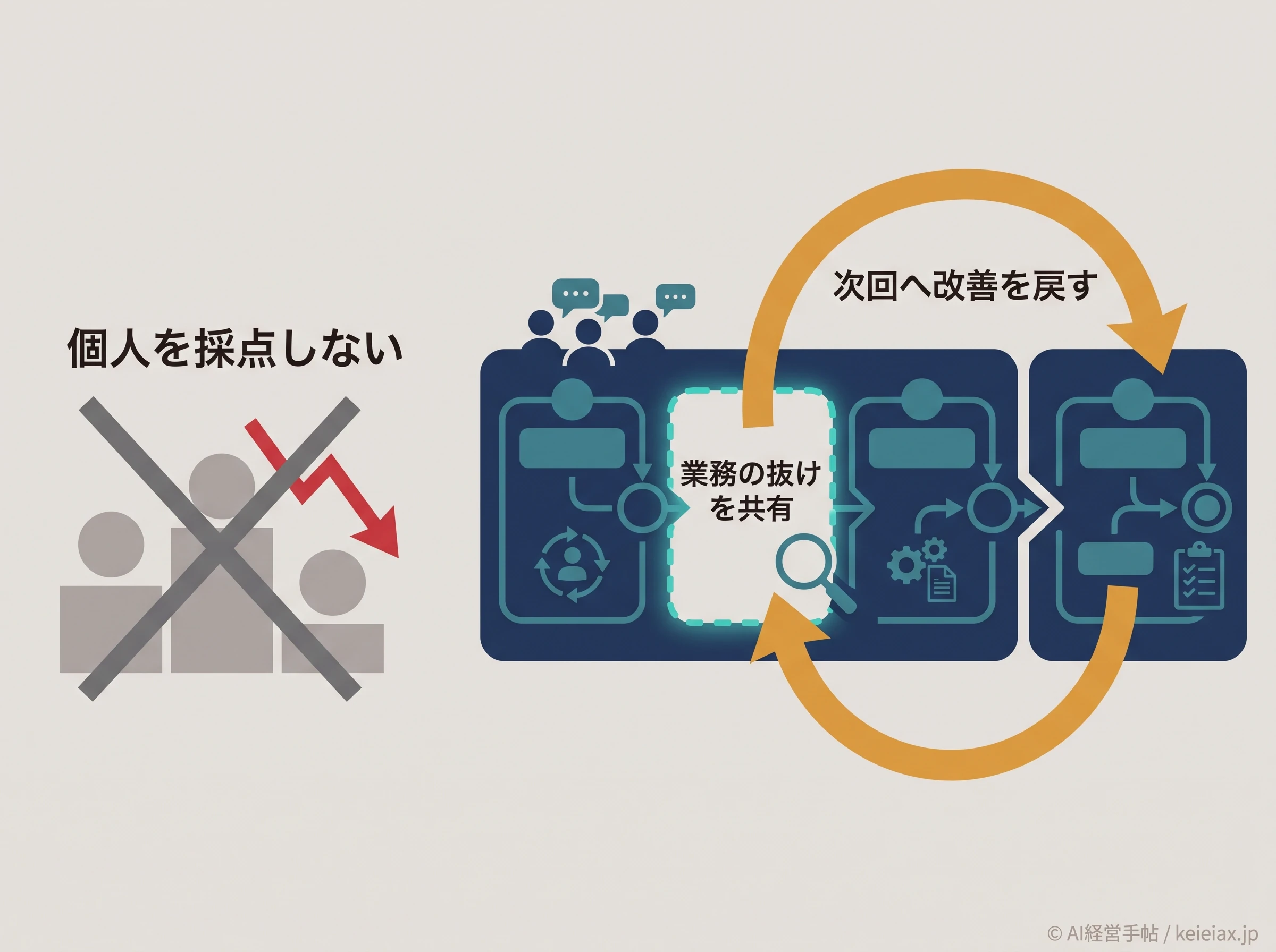 個人評価でなく業務改善に使う4D