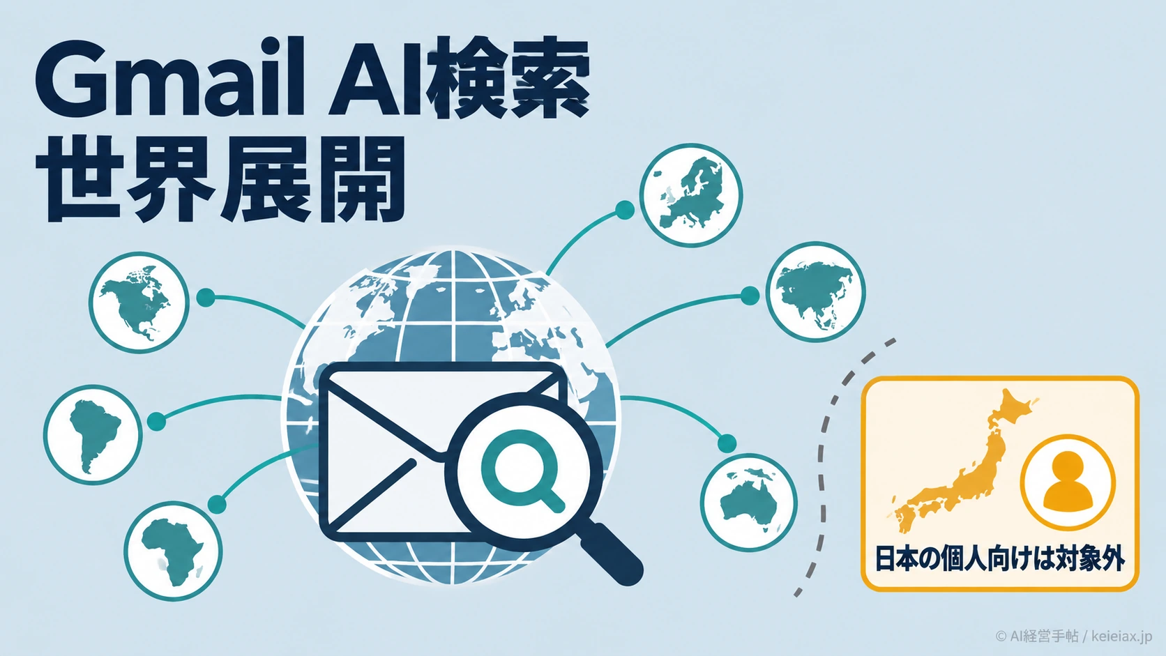 GoogleがGmailのAI検索を世界展開【個人向けは日本を除外】