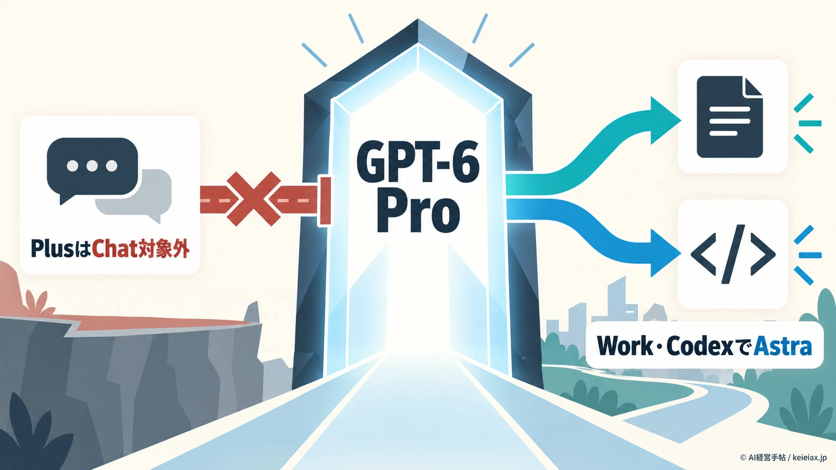 ChatGPT PlusでGPT-6 Proを使えない理由【Work・CodexならAstraを順次利用可能】