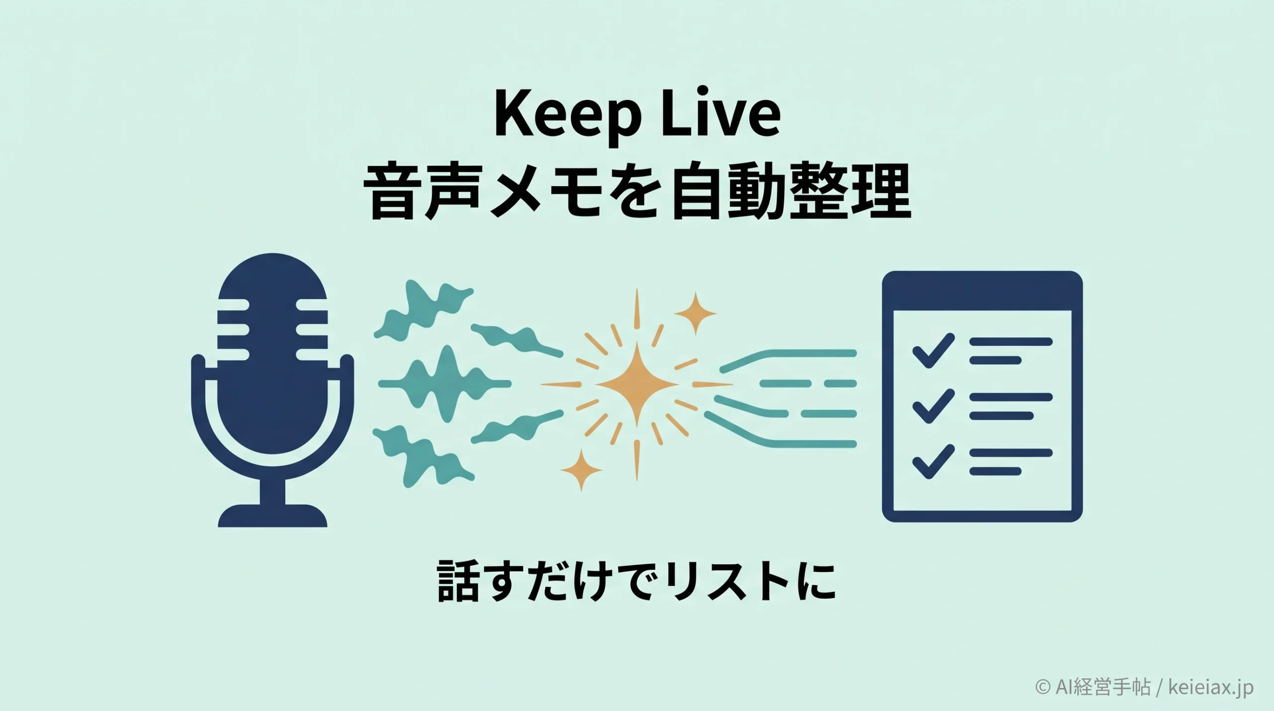 Keep Liveで音声メモを自動整理　思いつきをリストに変える新機能と対象プラン