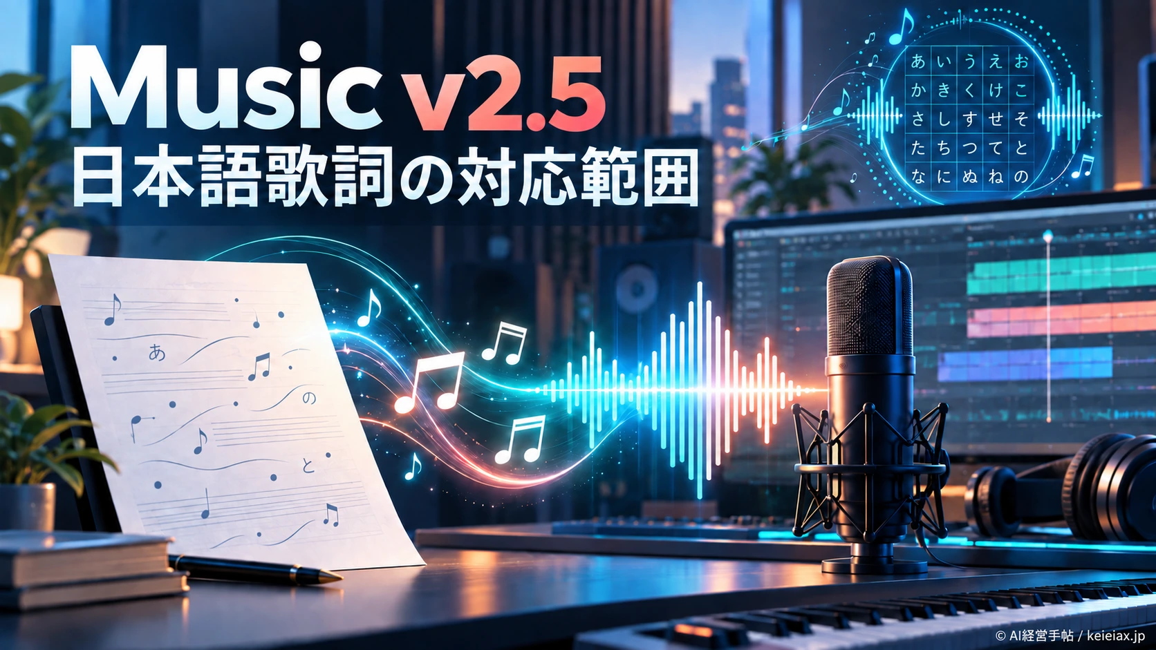 Music v2.5は日本語の歌詞に対応？AIで歌わせる前に知りたい対応範囲