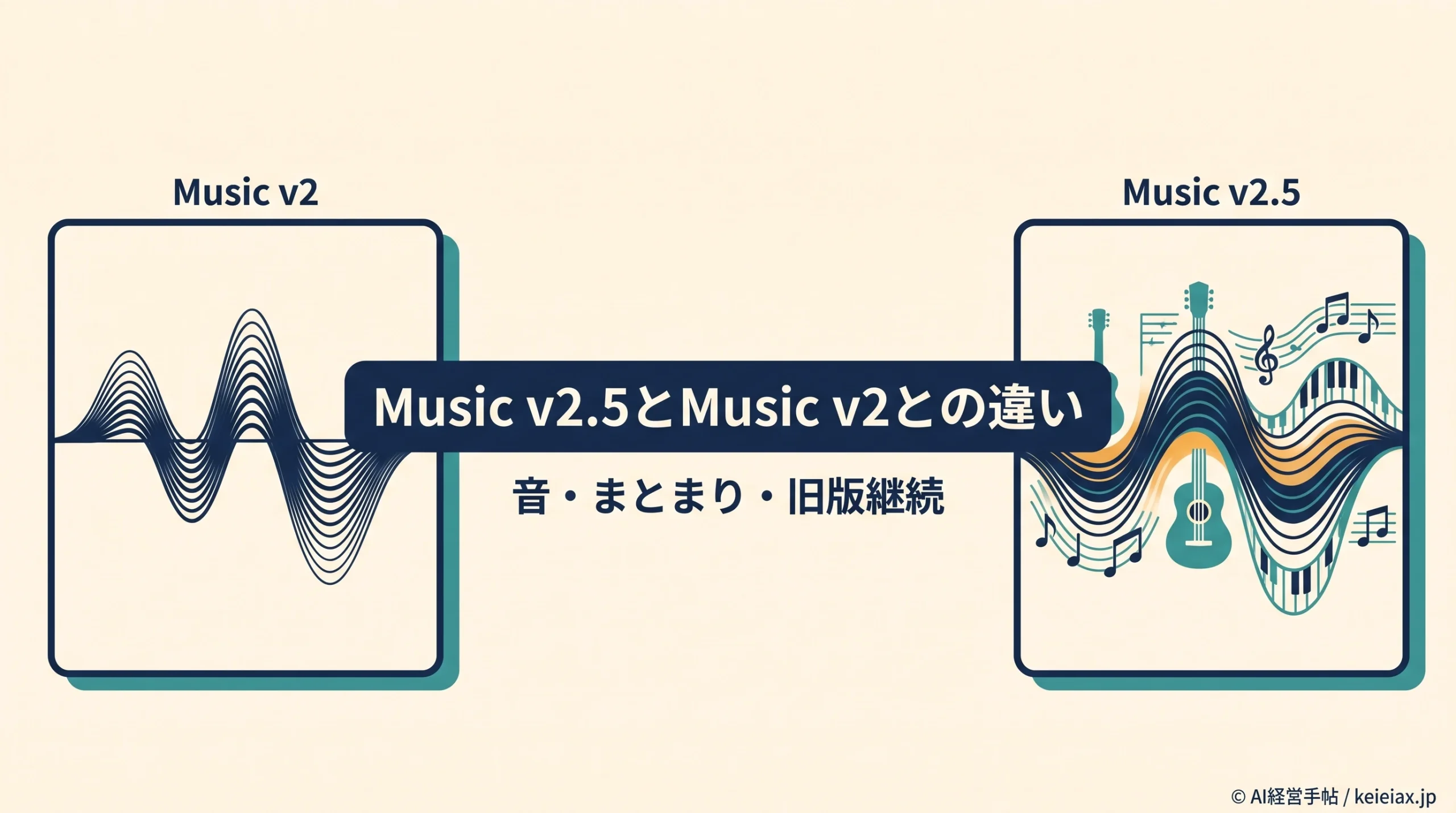 Music v2.5とMusic v2の違いを比較【楽器音・曲のまとまり・旧版継続】