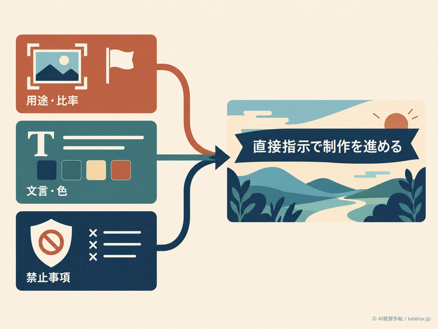 直接指示から画像を作る流れ