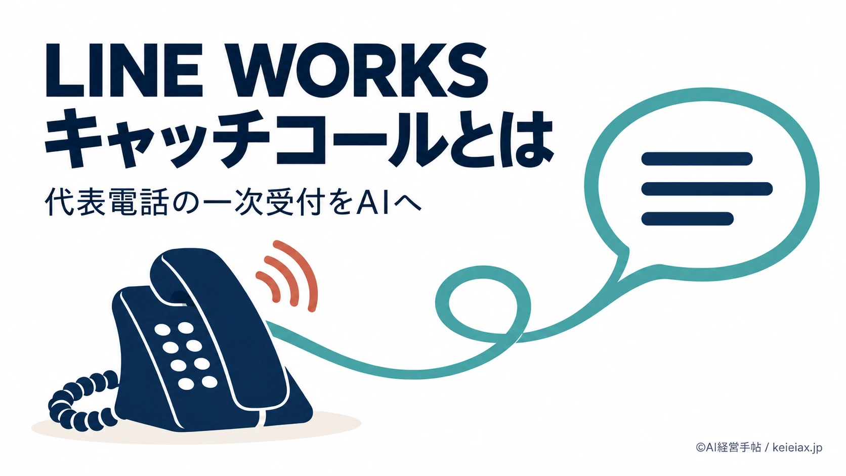 LINE WORKSキャッチコールとは　AIが代表電話の用件を聞き取る新サービス【10月19日正式提供・1年無料】